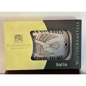 Wilton Armetale Bread Tray Peace On Earth Good Will To All New In Box